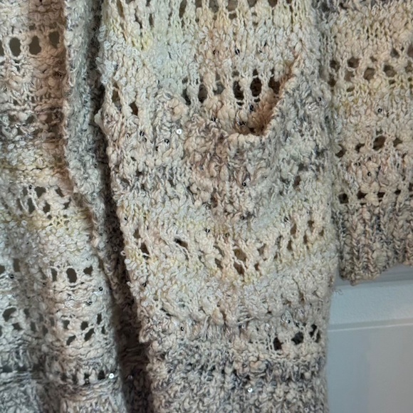 Anthropologie Knitted & Knotted Soubrette Marled Chunky Knit Cardigan Medium - Picture 7 of 9